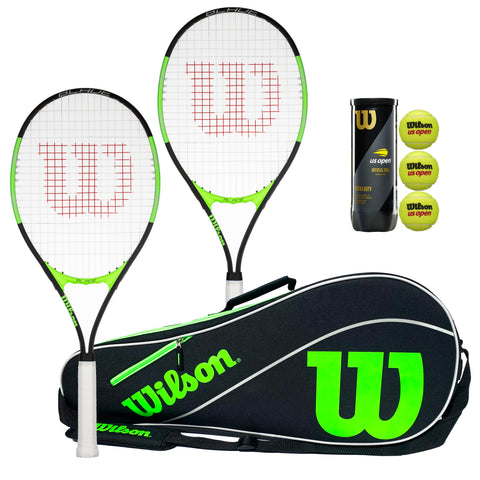 Wilson Blade Excel 112 Tennis Twin Set with Racket Bag and 3 US Open Balls