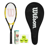 Wilson Nitro Excel 112 Tennis Racket with Head Cover and Balls